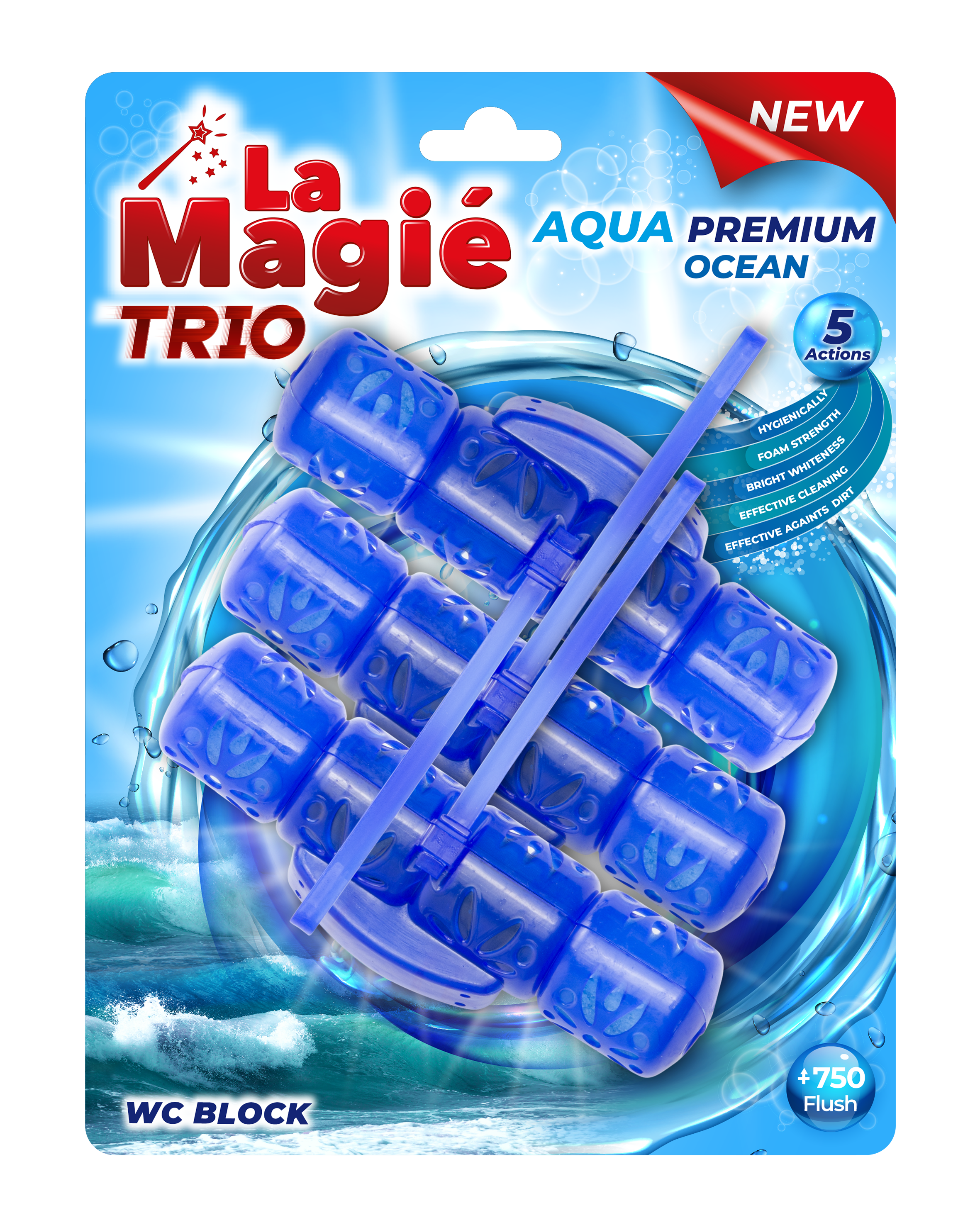 LA MAGIÉ AQUA PREMIUM WC BLOCK TRIO 3X40 G OCEAN